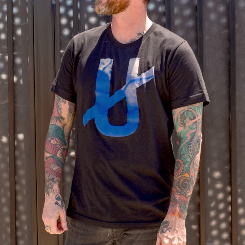 Blue U Slash Tee - Image 3
